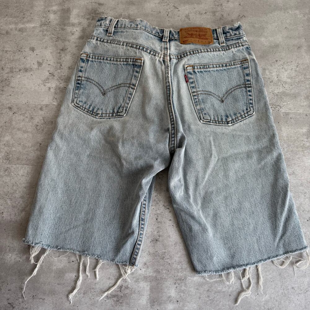 Levi's Washed Light Blue Cut-Off Denim Shorts